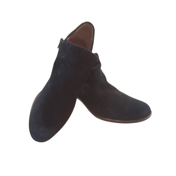 Lucky Brand Womens size 9M Black Suede Leather Brett Booties Grungecore Western - Picture 1 of 11